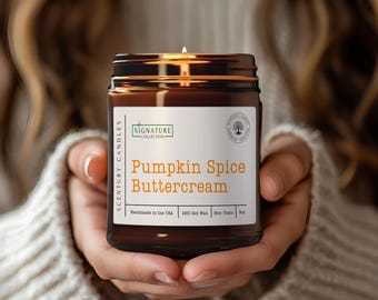 Pumpkin Spice Buttercream Scented Fall Candle | Or Choose From Many Different Scents