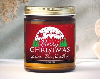 Personalized Christmas Candle – Soy Wax