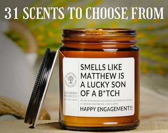 Personalized Engagement Gift Candle: Funny Soy Wax Candle