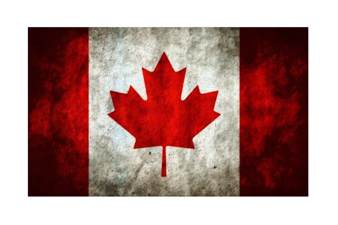 Canada Flag Canadian Flag Flag Sticker Vinyl Decal Car Etsy