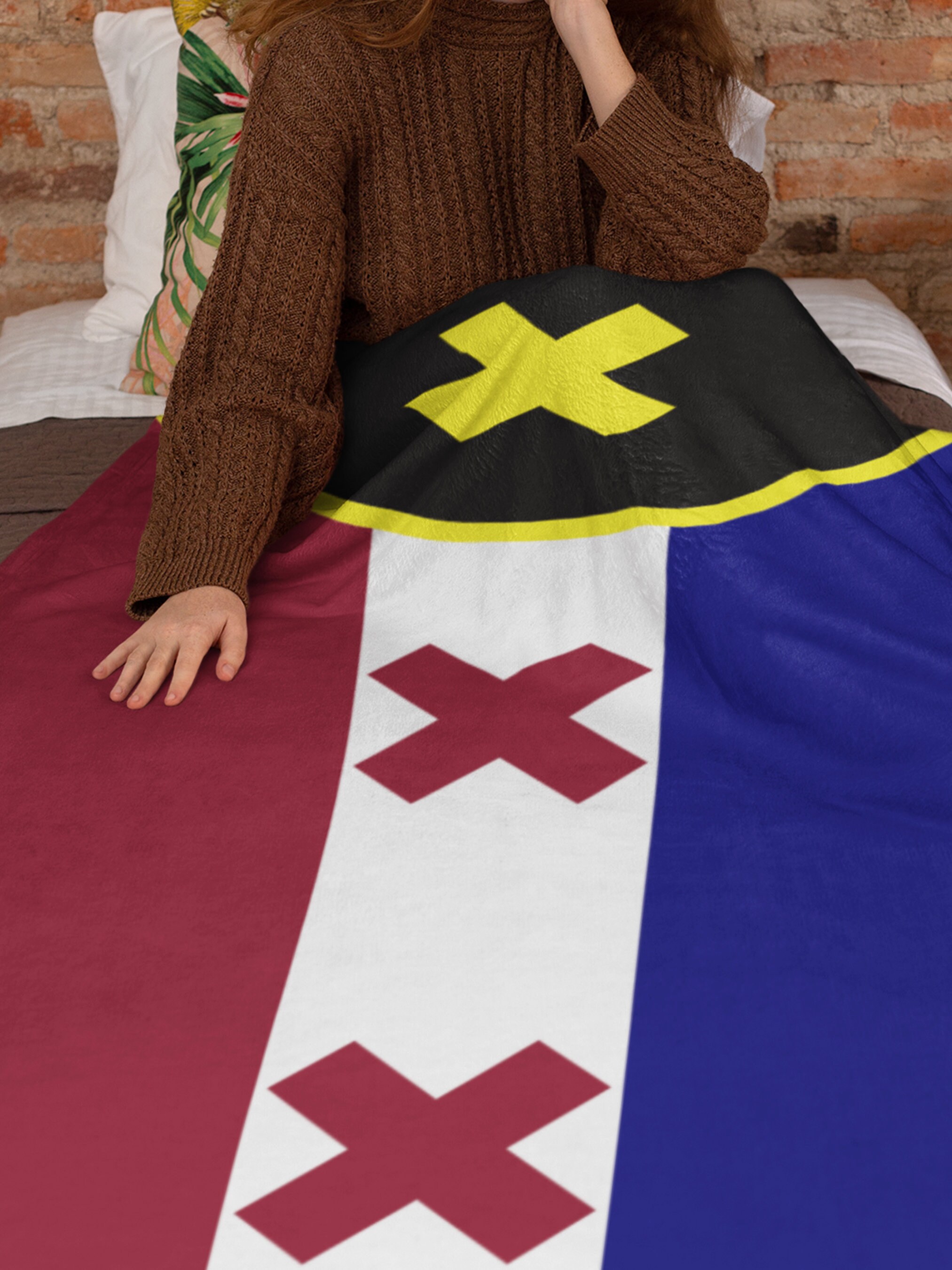 L Manberg Flag Throw Blanket Ranboo Minecraft Dream Smp Etsy