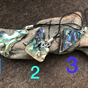 Phone Loop and Bag charms Natural Paua Shell _170_Take the beach along image 2