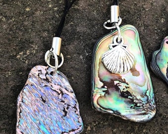 Phone Loop and Bag charms Natural Paua Shell _191_Take the beach along_3