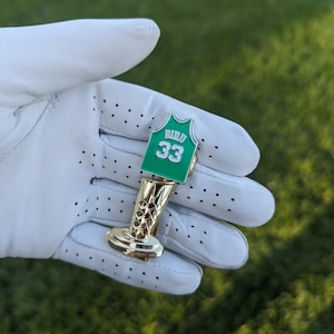 Larry Legend #33 Celtics Jersey Inspired Golf Ball Marker | Boyfriend Husband Bachelor Party Groomsmen Golf Gifts | Golf Accessory |