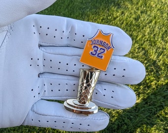 Magic #32 Jersey Inspired Golf Ball Marker | Lakers | Boyfriend Husband Bachelor Party Groomsmen Golf Gifts | Golf Accessory |