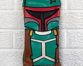 Boba Bounty Hunter Inspired Driver Headcover | Golf Accessory | Boyfriend Husband Bachelor Party Groomsmen Golf Gifts