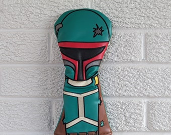 Boba Bounty Hunter Inspired Fairway Headcover | Golf Accessory | Boyfriend Husband Bachelor Party Groomsmen Golf Gifts Fathers Day