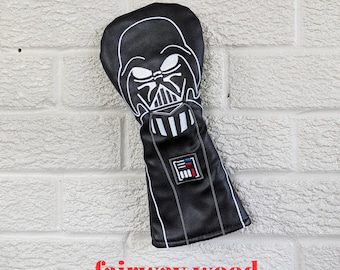Vader Dark Side Inspired FAIRWAY Headcover | Golf Accessory | Boyfriend Husband Bachelor Party Groomsmen Golf Gifts