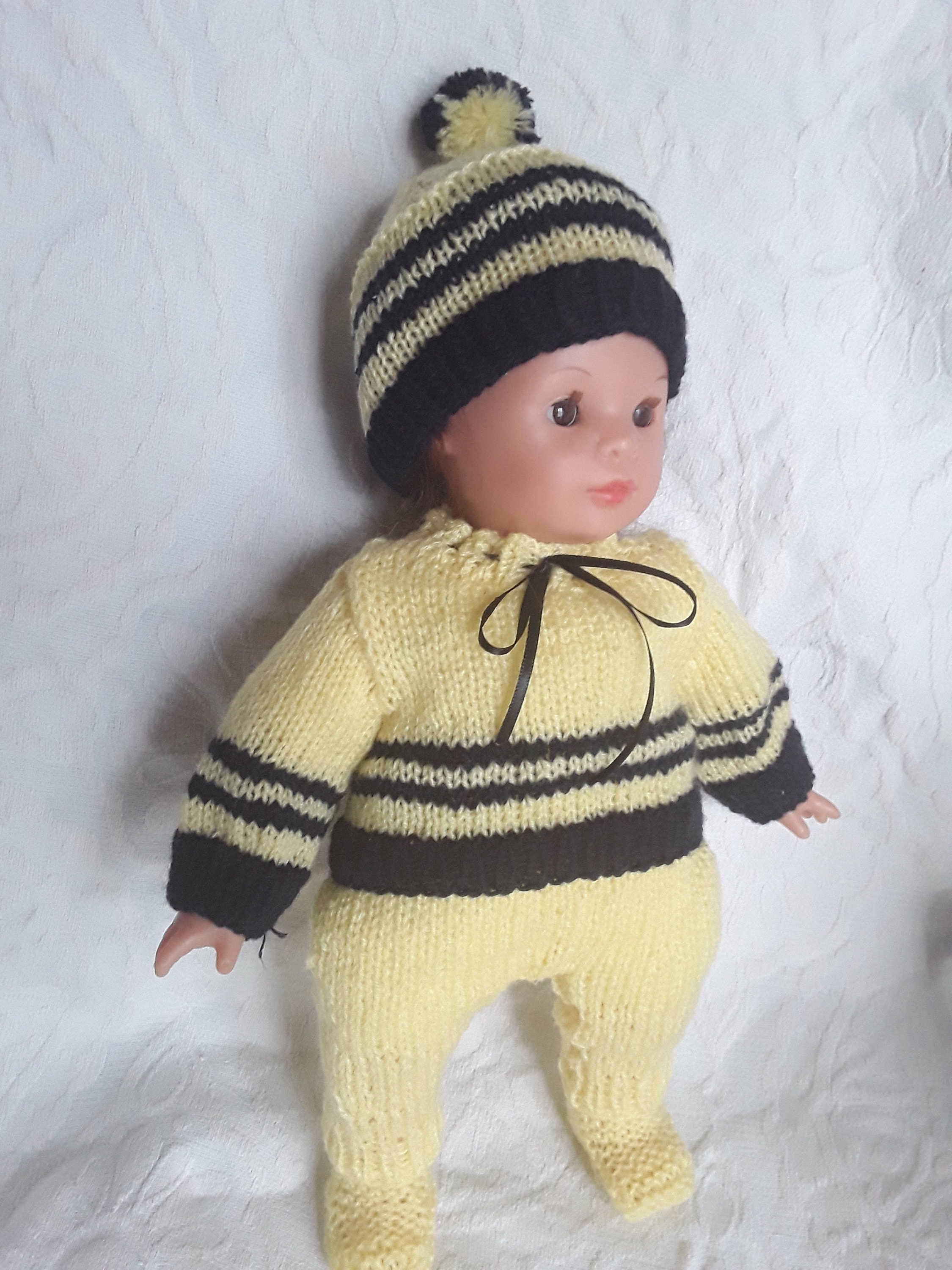 Poupée en laine 40 cm, vêtements / accessoire tricoté main, jouet  décoration chambre d'enfant, cadeau anniversaire petite fille - Un grand  marché