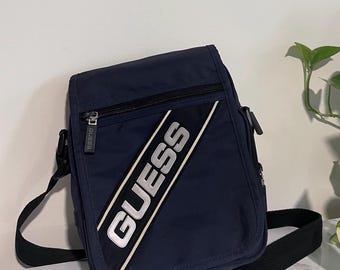Vintage GUESS Crossbody Bag Navy and Silver