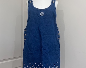 Denim Dress Vintage Tanktop 100% Cotton Overall Dress