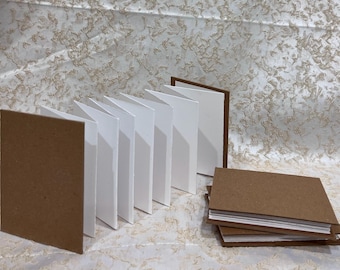 Extra Long Mini Scrapbook with Chip Board Cover, Accordion Sketchbook Blank Photo Album Folded