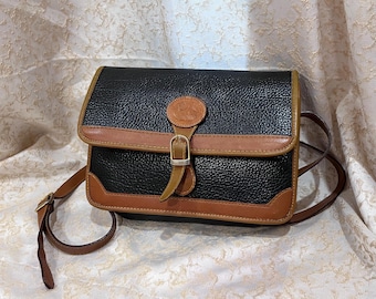 Vintage Dooney & Bourke Crossbody Brown Leather Bag Tophandle Purse