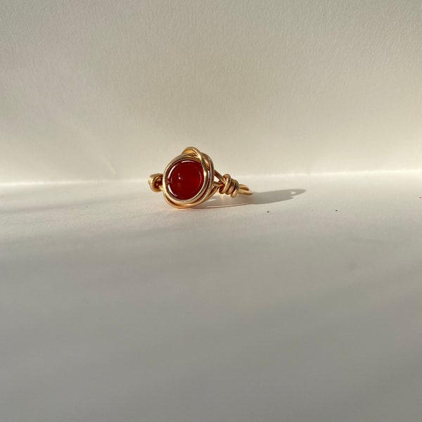 Red Agate ring