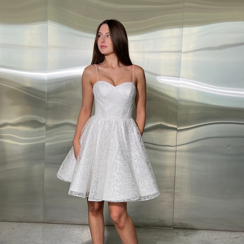 White Wedding Reception Dress - Etsy