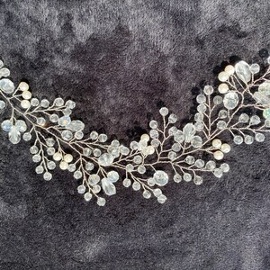 Bridal Hair Vine Bridal Hair Accessory Crystal Hair Accessory Crystal Hair Vine Bridal Hair Branch Bridal Hairpiece Wedding Hair Vine image 4