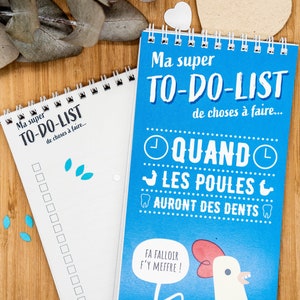 Carnets TO-DO-LIST à spirales bloc notes à remplir liste de tâches à faire poule