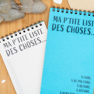 Carnets TO-DO-LIST à spirales bloc notes à remplir liste de tâches à faire bleu