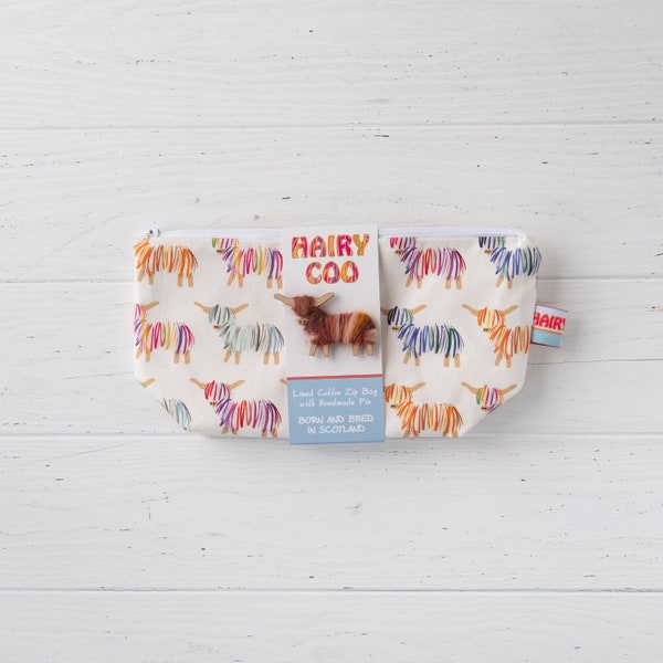 Trousse de maquillage Vache Highland par Hairy Coo - Né et élevé en Ecosse