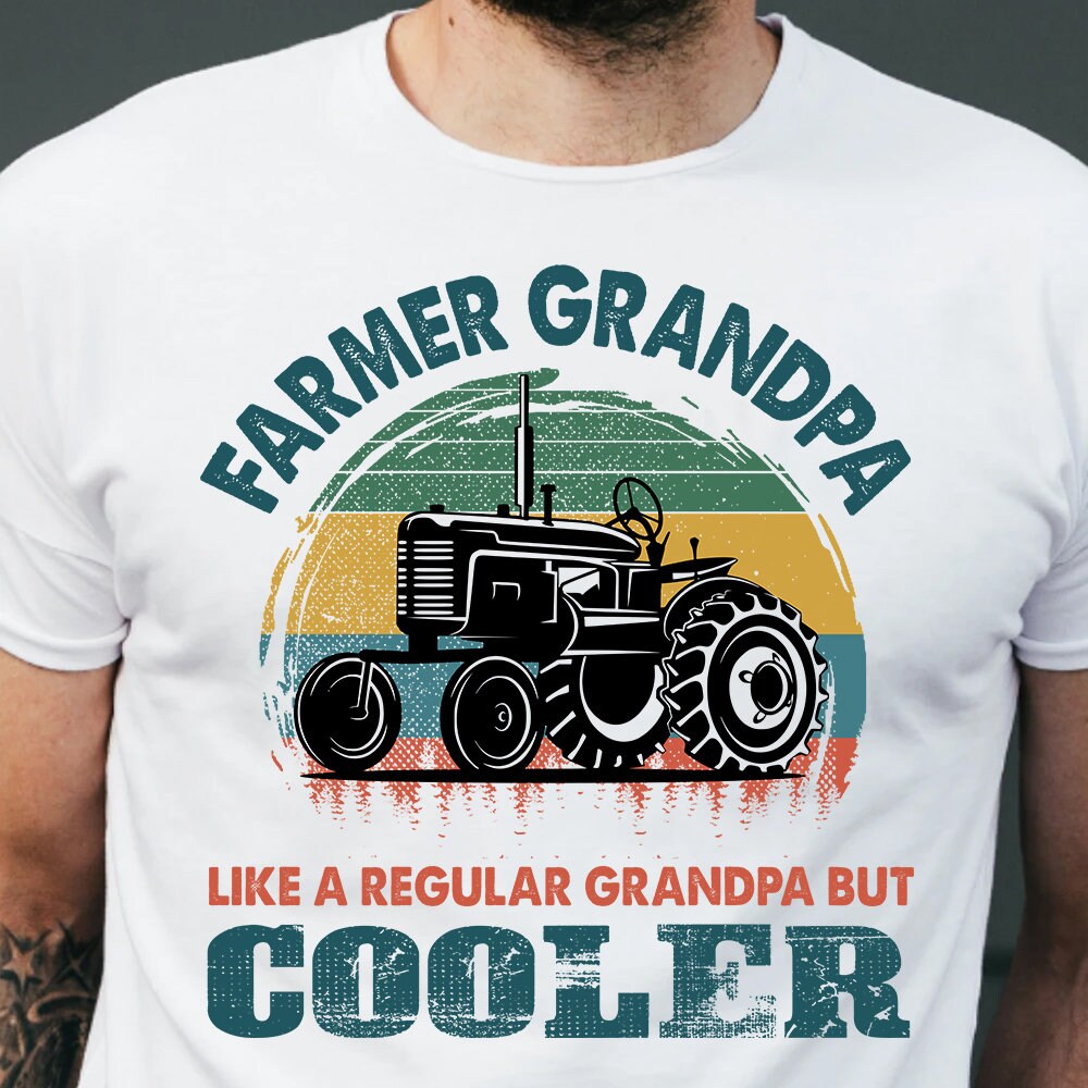 Farmer Grandpa Like A Regular Grandpa But Cooler Vintage Etsy