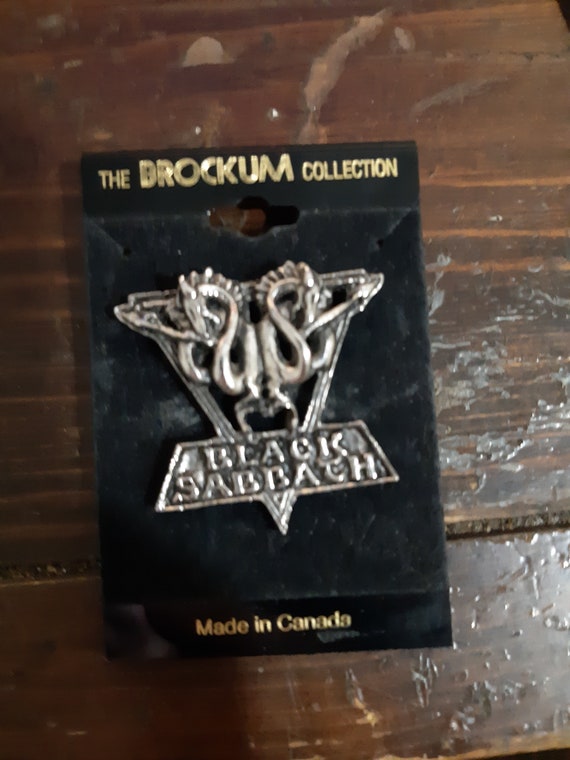 VINTAGE 1990 Brockum collection Black Sabbath pin