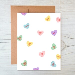 Bonbons chéris | Carte de la Saint-Valentin | Carte meilleur ami | Carte Je t'aime