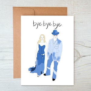 Au revoir carte NSYNC | Carte Britney et Justin | Carte de départ | Tu vas me manquer | Carte pop des années 90