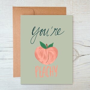 Vous êtes de couleur pêche | Carte de Saint-Valentin | Je t'aime carte | carte d'anniversaire | Carte Je t'aime