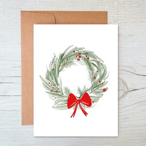 Couronne de Noël | Carte Pour Les Fêtes | Carte de Noël
