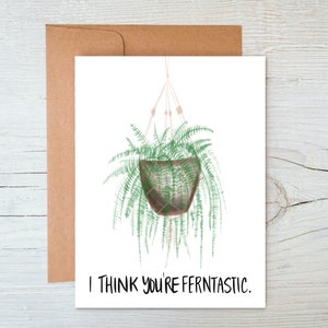 Carte Ferny | Je pense que vous êtes passionné | Je t'aime vraiment | carte d'anniversaire | Carte de l'amitié