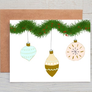 Noël ornemental | carte de Noël | carte de vacances