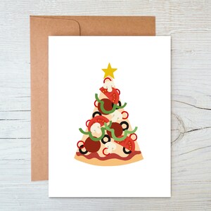 pizza au sapin de Noël | pour les amateurs de pizza | carte de Noël