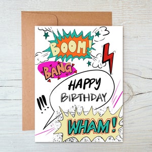 Anniversaire de bande dessinée | Carte Joyeux anniversaire