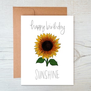 Carte de joyeux anniversaire | Joyeux anniversaire, soleil | Anniversaire tournesol