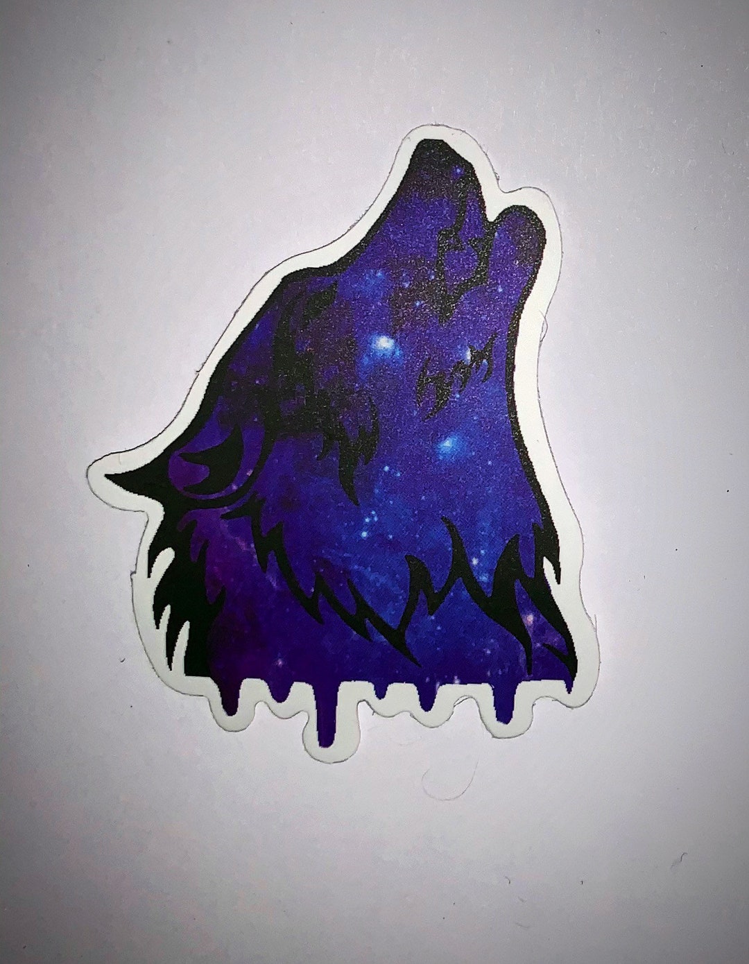 Galaxy Wolf Sticker Individual Sticker Laptop Tablet Etsy