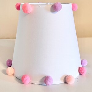 Fun Coloured Pom-pom Lampshade - Etsy UK