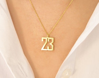 Personalized Number Necklace, Special Date Team Number, Aria Number Year Pendant, Gift for Sports Team, Mother's Day and All Occasions
