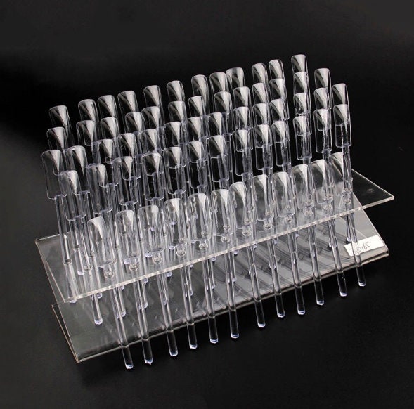 Kalolary 50PCS Transparent Nail Art Display Stand Holder with 10M Double  Sided Tape, Transparent Acrylic Fake Nails Display Stand, Removable Double  Sided Mounting Tape for Home,Wall,Office Decor : Amazon.in: Industrial &  Scientific