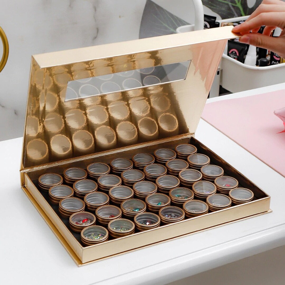 Metallic Nail Art Storage Containers Etsy