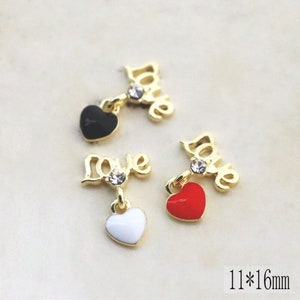 153 Pieces Dangle Nail Piercing Charms Set Metal Letter Charm Double Sided  Alphabet Charms Initial Pendant with Nail Piercing Tool Hand Drill, Nail
