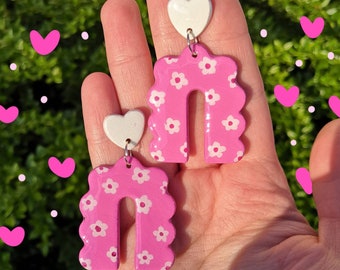 Handmade And Handpainted Clay Earrings Made By Peachteadesignsgb