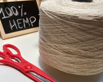 Natural Hemp Yarn: Strong 2lb Spool, 10/2 Ply White Thread