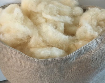 Sheep wool loose core clean chemical free wool 1lb. (455g) bags perfect for stuffed dolls, pillows, quilt