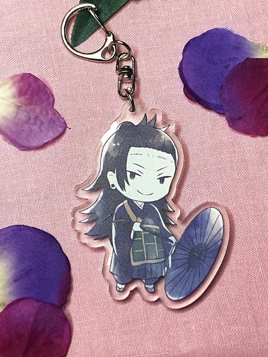 Anime Themed Keychain Kawaii Acrylic Keychain Etsy