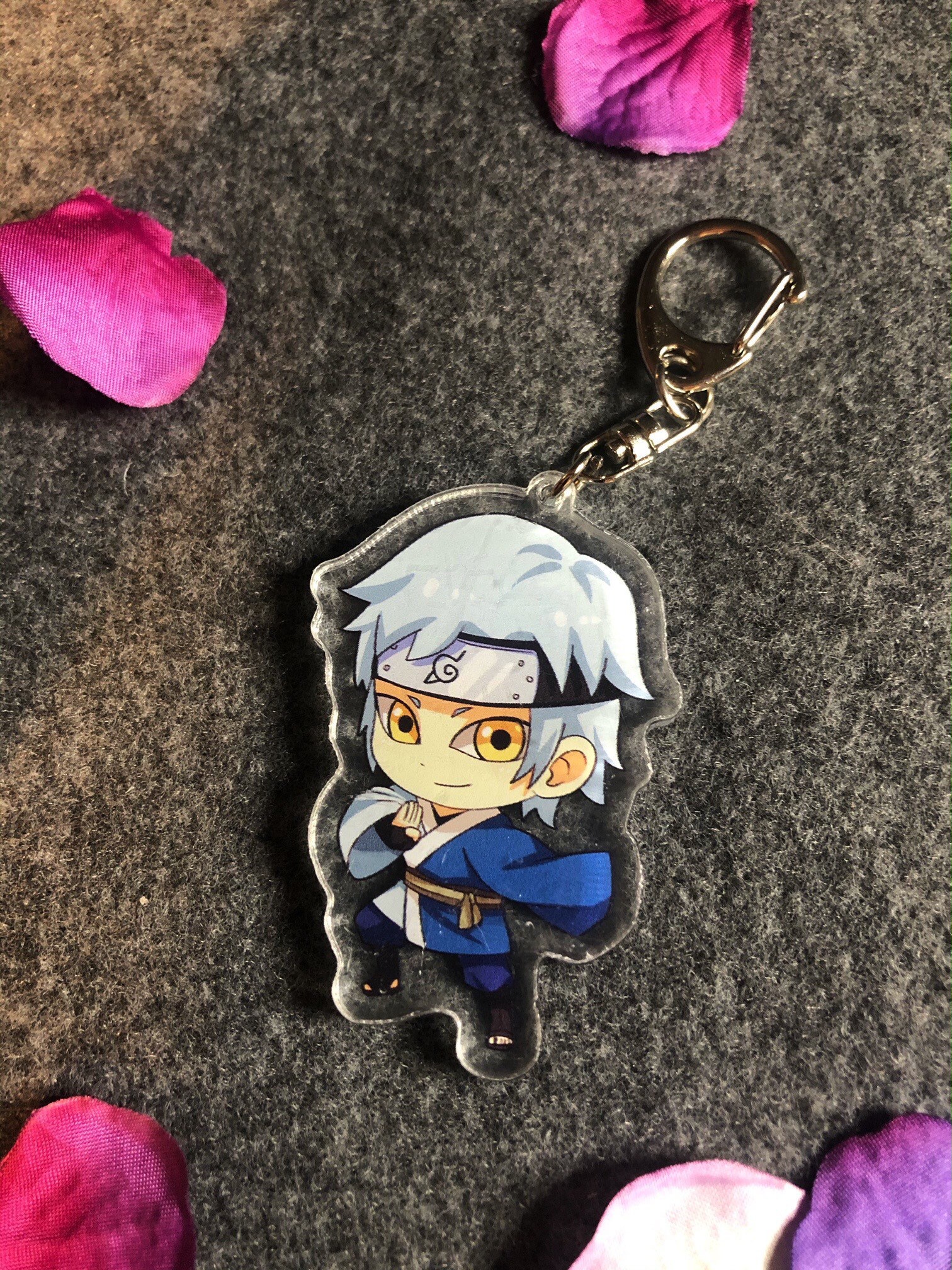 Anime Themed Keychain Kawaii Anime Themed Acrylic Keychain Etsy