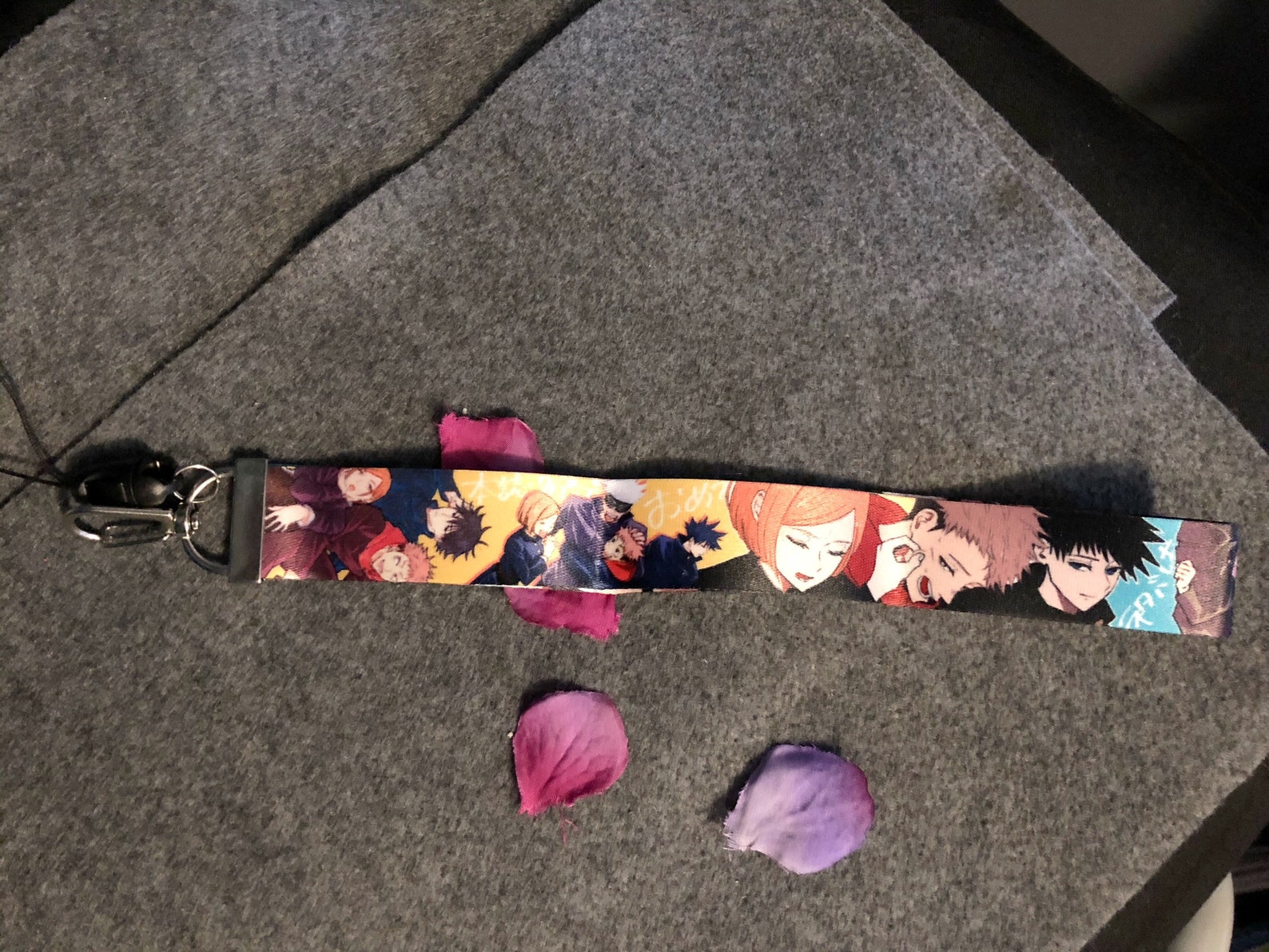 Anime Themed Short Lanyard Kawaii Anime Themed Wristlet Etsy
