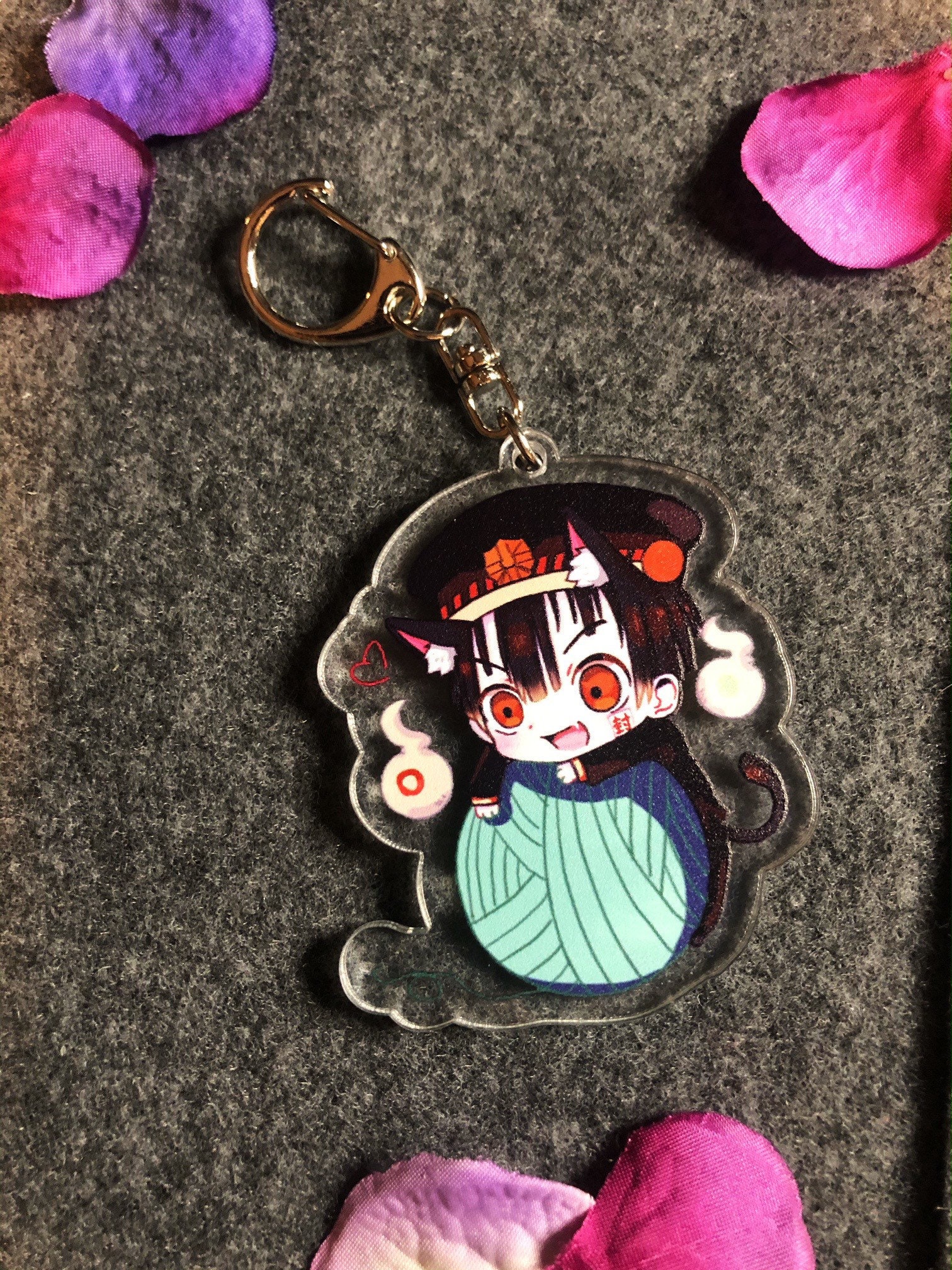 Anime Themed Keychain Kawaii Anime Themed Acrylic Keychain Etsy