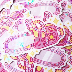 MagicaL WeaponS - Juego de 3 bonitas pegatinas holográficas