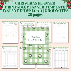 Christmas planner printable, holiday planner 2023, Xmas planner, christmas binder, christmas to do list