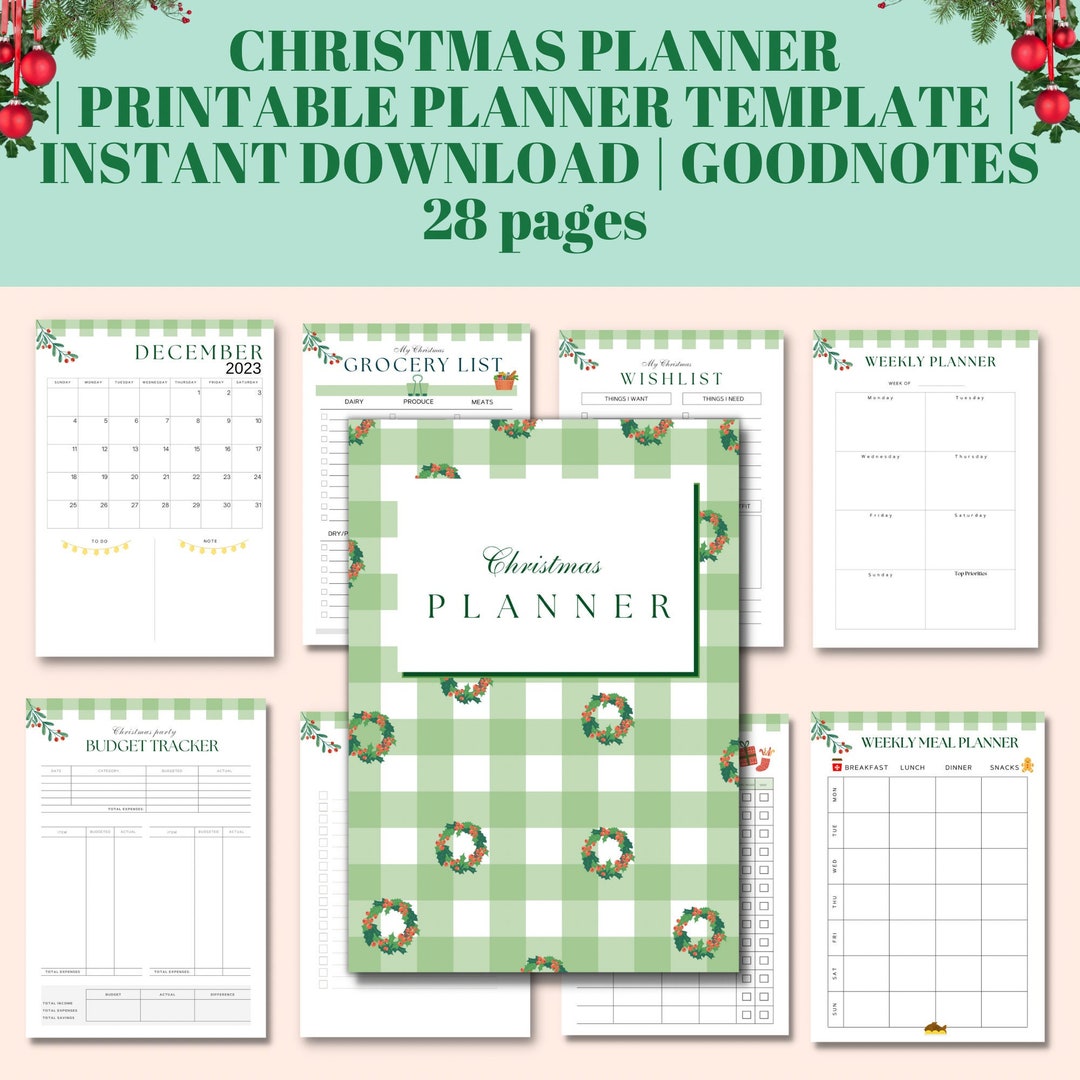Christmas Planner Printable, Holiday Planner 2023, Xmas Planner